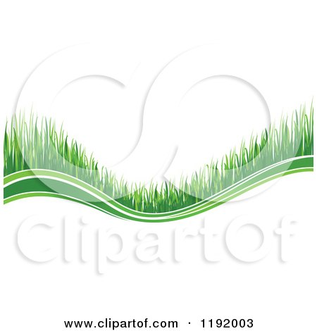Clipart of a Green Grass Wave 2 - Royalty Free Vector Illustration by Vector Tradition SM