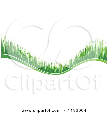 Clipart of a Green Grass Wave 3 - Royalty Free Vector Illustration by Vector Tradition SM