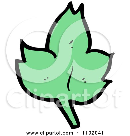 Cartoon of a Leaf - Royalty Free Vector Illustration by lineartestpilot