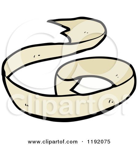 Cartoon of a Beige Ribbon - Royalty Free Vector Illustration by lineartestpilot