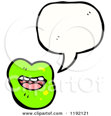 Cartoon of Lips Speaking - Royalty Free Vector Illustration by lineartestpilot
