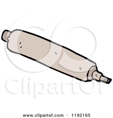 Cartoon of a Rolling Pin - Royalty Free Vector Illustration by lineartestpilot