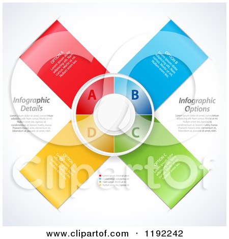 Clipart of an Infographic Circle Dial with Colorful Banner and Sample Text - Vector File And Experience Recommended - Royalty Free Vector Illustration by elaineitalia