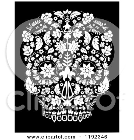 Clip Art of the Day of the Dead Poster - Royalty Free Vector Illustration by lineartestpilot
