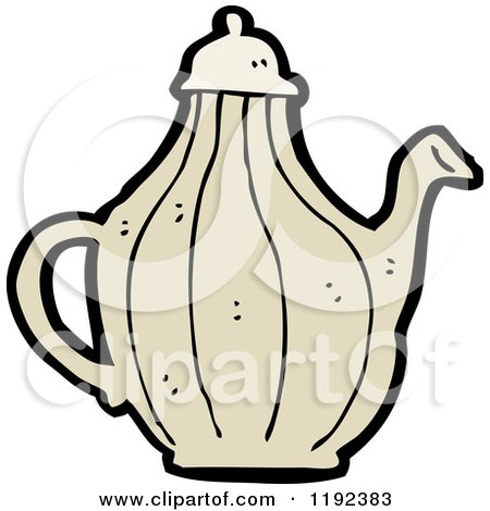 Cartoon of a Pewter Pitcher - Royalty Free Vector Illustration by lineartestpilot