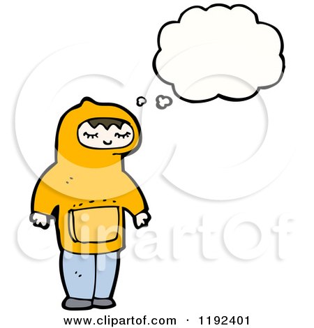 Cartoon of a Boy Wearing a Hoodie - Royalty Free Vector Illustration by lineartestpilot