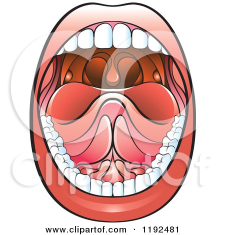 Clipart of a Wide Open Mouth - Royalty Free Vector Illustration by Lal Perera