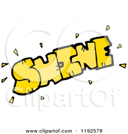 Cartoon of the Word Shine - Royalty Free Vector Illustration by lineartestpilot