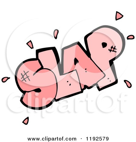 Cartoon of the Word Slap - Royalty Free Vector Illustration by lineartestpilot