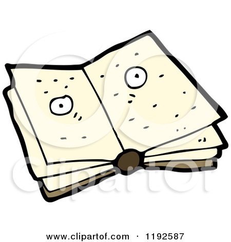 Cartoon of an Open Book - Royalty Free Vector Illustration by lineartestpilot