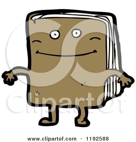 Cartoon of a Book - Royalty Free Vector Illustration by lineartestpilot