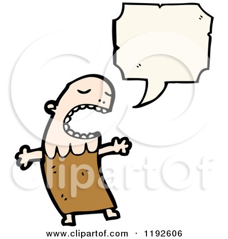 Cartoon of a Native Speaking - Royalty Free Vector Illustration by lineartestpilot