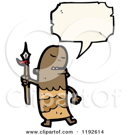 Cartoon of a Native Speaking - Royalty Free Vector Illustration by lineartestpilot
