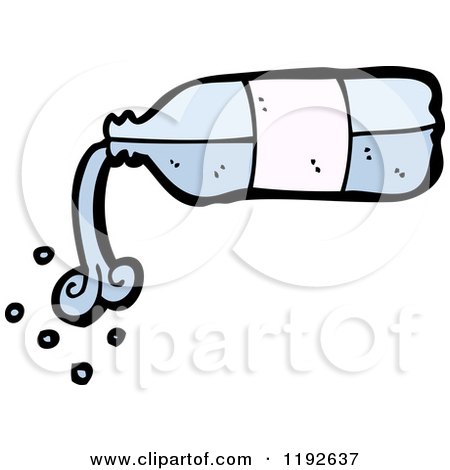 Cartoon of a Water Bottle - Royalty Free Vector Illustration by lineartestpilot