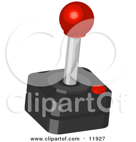 Entertainment System Joystick for a Game Clipart Illustration by AtStockIllustration