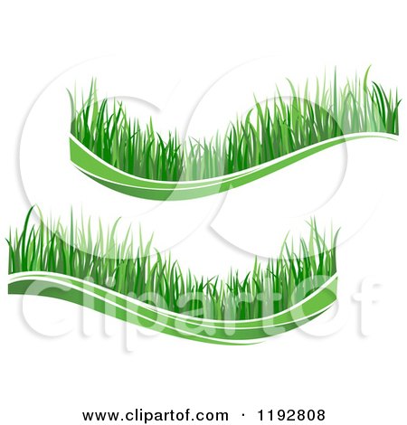 Clipart of Green Grass Waves 2 - Royalty Free Vector Illustration by Vector Tradition SM