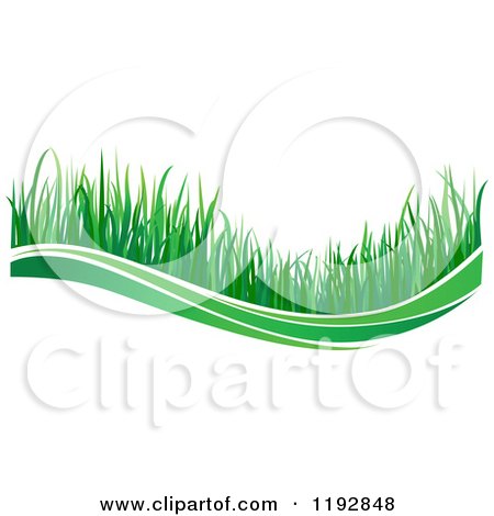 Clipart of a Green Grass Wave 4 - Royalty Free Vector Illustration by Vector Tradition SM