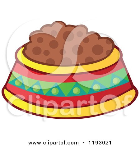 Cartoon of a Mexican Pet Food Bowl Dish - Royalty Free Vector Clipart by visekart