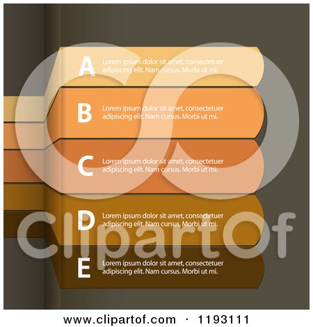 Clipart of Brown Infographic Paper Banners with Sample Text - Vector File and Experience Recommended - Royalty Free Vector Illustration by elaineitalia