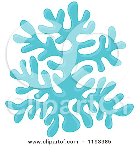 Cartoon of Blue Coral - Royalty Free Vector Clipart by Alex Bannykh
