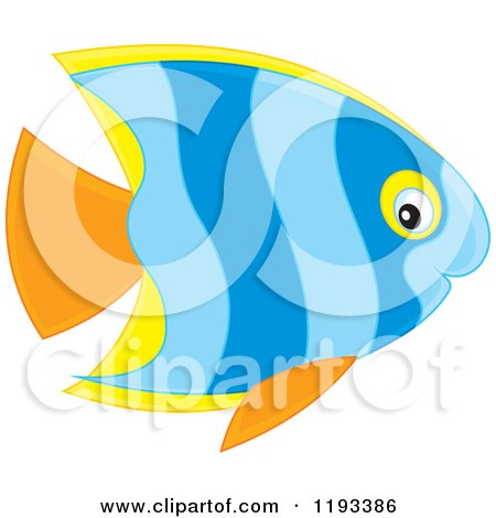 Cartoon of a Cute Marine Fish - Royalty Free Vector Clipart by Alex Bannykh