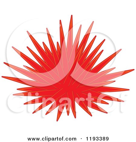 Cartoon of a Red Sea Urchin - Royalty Free Vector Clipart by Alex Bannykh