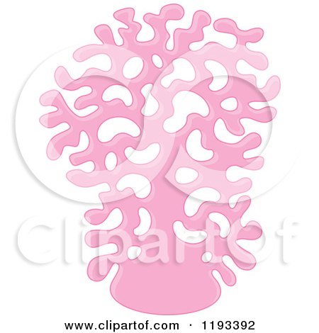 Cartoon of Pink Coral - Royalty Free Vector Clipart by Alex Bannykh