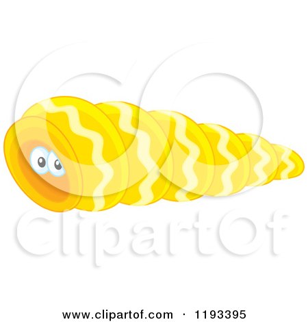 Cartoon of a Crab in a Yellow Shell - Royalty Free Vector Clipart by Alex Bannykh