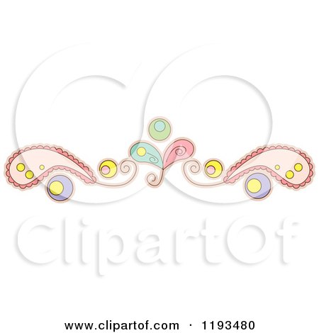 Cartoon of a Whimsy Paisly Border 2 - Royalty Free Vector Clipart by BNP Design Studio