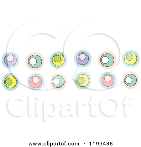 Cartoon of a Retro Colorful Circle Border - Royalty Free Vector Clipart by BNP Design Studio