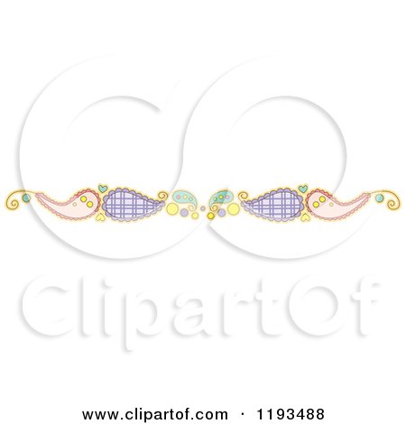 Cartoon of a Whimsy Paisly Border - Royalty Free Vector Clipart by BNP Design Studio