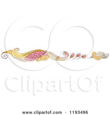 Cartoon of a Whimsy Website Border - Royalty Free Vector Clipart by BNP Design Studio