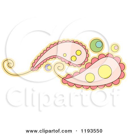 Cartoon of a Whimsy Paisley - Royalty Free Vector Clipart by BNP Design Studio
