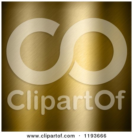 Clipart of a 3d Brushed Gold Metal Background with Diagonal Strokes - Royalty Free CGI Illustration by KJ Pargeter