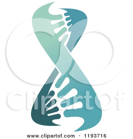 Clipart of a Dna Double Helix Cloning Strand 4 - Royalty Free Vector Illustration by Vector Tradition SM