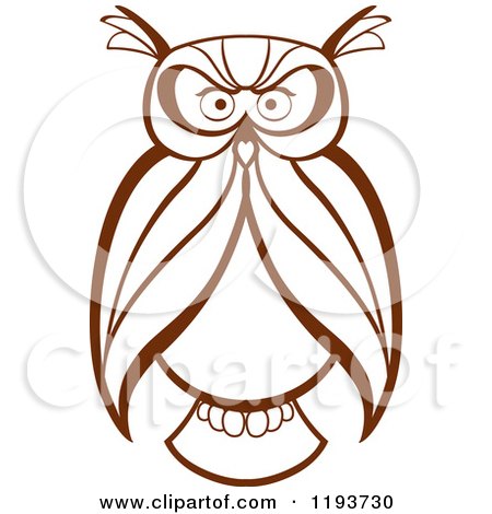 Clipart of a Brown Owl 5 - Royalty Free Vector Illustration by Vector Tradition SM