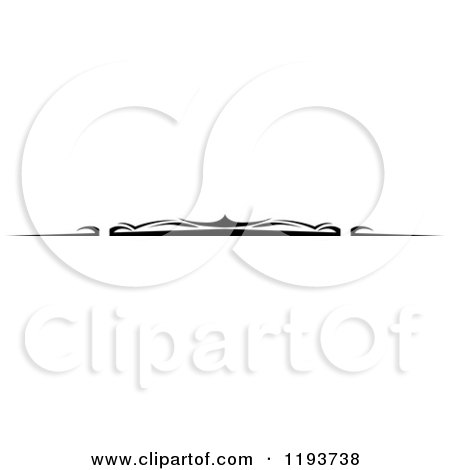 Clipart of a Black and White Page Border Rule 7 - Royalty Free Vector Illustration by Vector Tradition SM