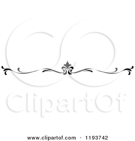 Clipart of a Black and White Page Border Rule 2 - Royalty Free Vector Illustration by Vector Tradition SM