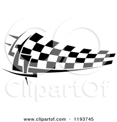 Clipart of a Black and White Checkered Racing Flag - Royalty Free Vector Illustration by Vector Tradition SM