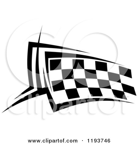 Clipart of a Black and White Checkered Racing Flag 2 - Royalty Free Vector Illustration by Vector Tradition SM