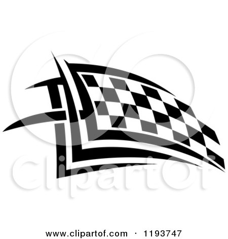 Clipart of a Black and White Checkered Racing Flag 3 - Royalty Free Vector Illustration by Vector Tradition SM