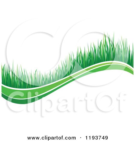 Clipart of a Green Grass Wave 6 - Royalty Free Vector Illustration by Vector Tradition SM