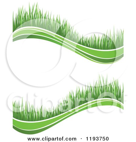 Clipart of Green Grass Waves 3 - Royalty Free Vector Illustration by Vector Tradition SM