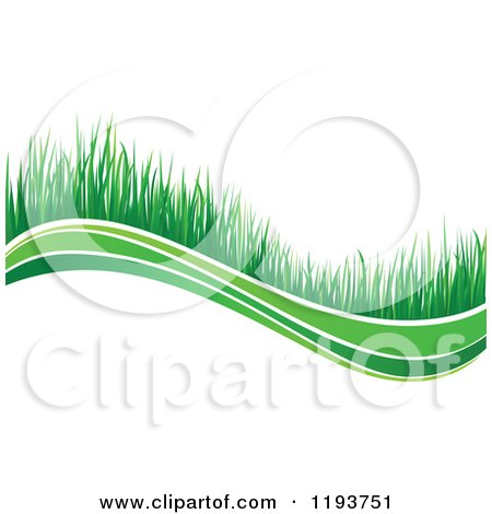 Clipart of a Green Grass Wave 5 - Royalty Free Vector Illustration by Vector Tradition SM