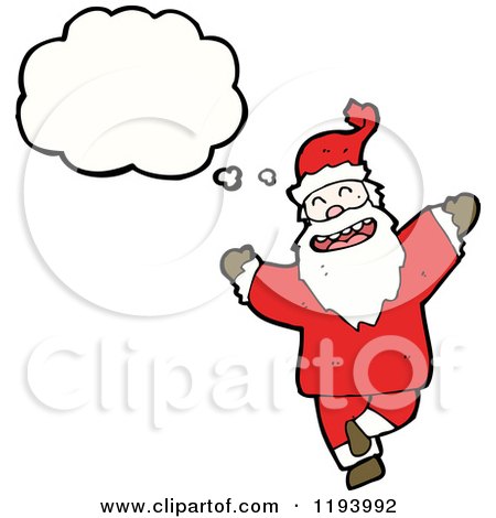 Cartoon of a Dancing Santa - Royalty Free Vector Illustration by lineartestpilot