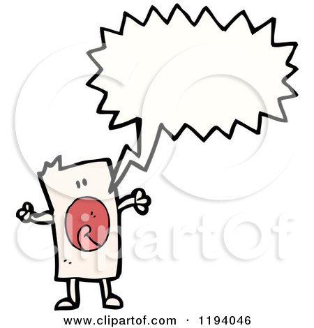 Cartoon of a Person Yelling - Royalty Free Vector Illustration by