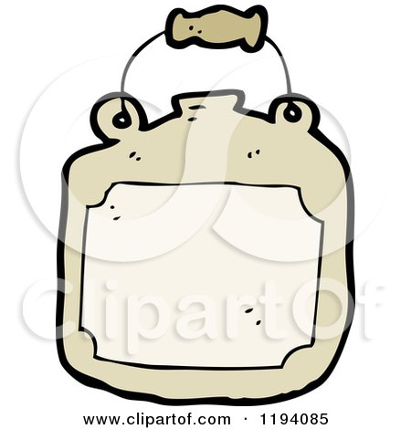 Cartoon of an Old Fashioned Jar with a Handle - Royalty Free Vector Illustration by lineartestpilot