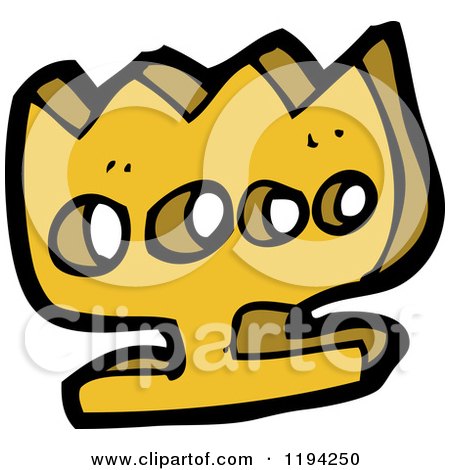 Cartoon of a Gold Decoration - Royalty Free Vector Illustration by lineartestpilot