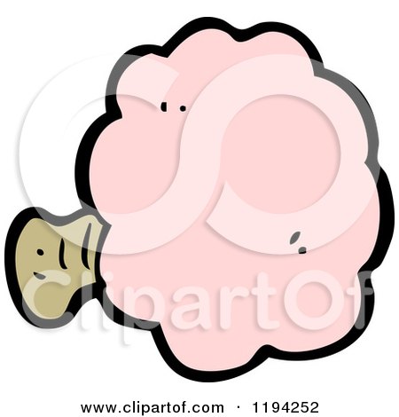Cartoon of a Pink Flower - Royalty Free Vector Illustration by lineartestpilot