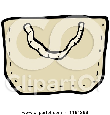 Cartoon of a Bag - Royalty Free Vector Illustration by lineartestpilot